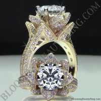 Large yellow gold engagement rings