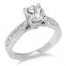.35 ctw. Artistically Designed Millegrain and Engraved Diamond Engagement Ring - Right View