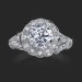 .60 ctw. Diamond Halo Diamond Channel Set Engagement Ring Top View