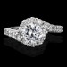 1.25 ctw. Hook and Swirl Tiffany Style Diamond Engagement Ring Top View