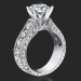 2.00 ctw. Round Diamond Millegrain Engraved 6 Prong Diamond Engagement Ring Setting