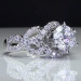 Romantic Crossover Pave Set Designer Engagement Ring Laying Right
