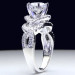 Romantic Crossover Pave Set Designer Engagement Ring Standing Up