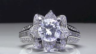 Small Blooming Beauty Flower Engagement Rings Laying Down Video