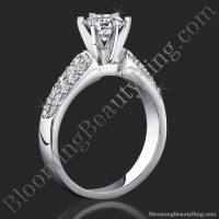 High Quality 6 Prong Modified Cathedral Engagement Setting