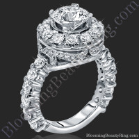 Diamonds and Flowing Lace Engagement Ring 1