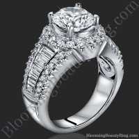 The Majestic Halo Diamond Engagement Ring 1