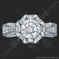 She Will Say Yes! Unique Round Diamond Engagement Ring - 2
