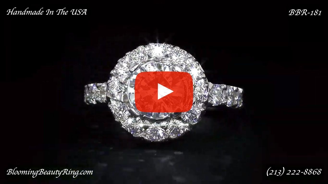 Diamonds and Flowing Lace Engagement Ring – bbr181 laying down video