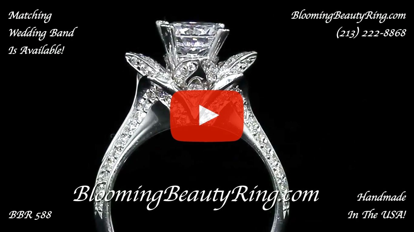 Lotus Ring 8 Petal 1.00 ct. Diamond Band Flower Ring – bbr588 image link