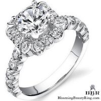 1.00 ctw. Halo and Channel Set Diamond Engagement Ring
