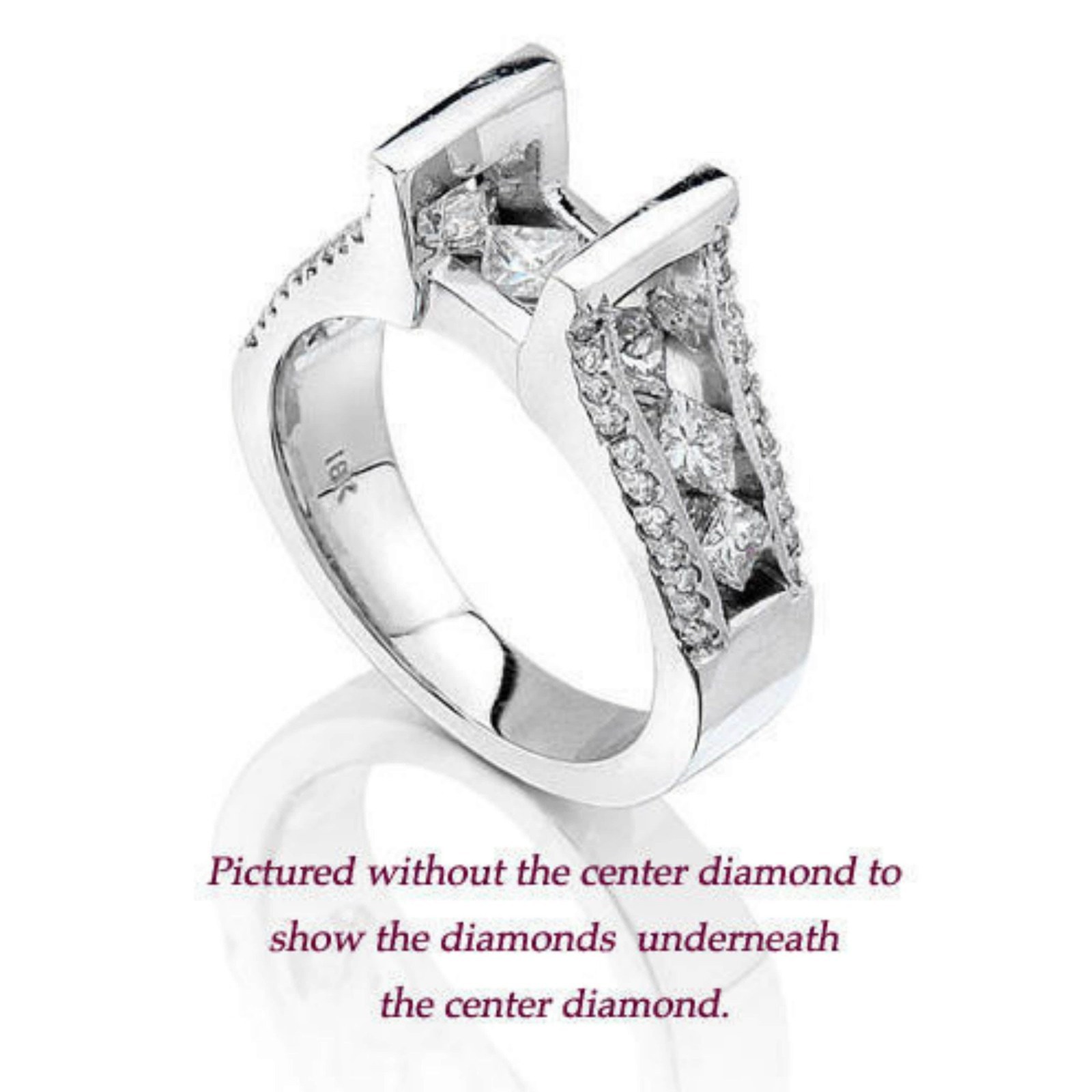 Tension Set Open Band with a Large Channel Set Diamond Bridge ...