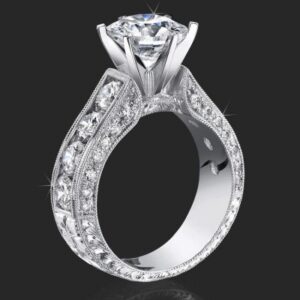 Round Unique Engagement Ring Setting