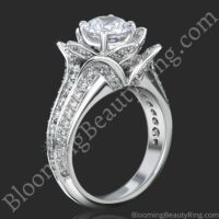 1.38 ctw. Original Small Blooming Beauty Flower Ring