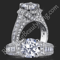 Fit for a Queen V-Bridge w/ 2 Carats of Scintillating Diamonds