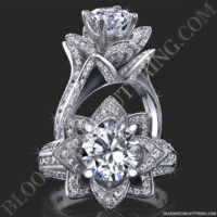 1.78 ct. Original Large Blooming Beauty Engagement Ring