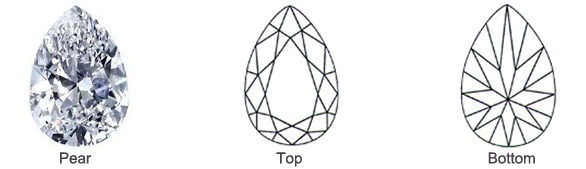Popular Loose Pear Diamond Shape