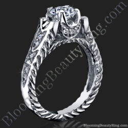 Rope Shank Engagement Ring