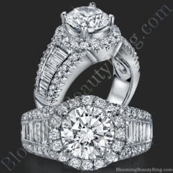 The Majestic Halo Diamond Engagement Ring - bbr288